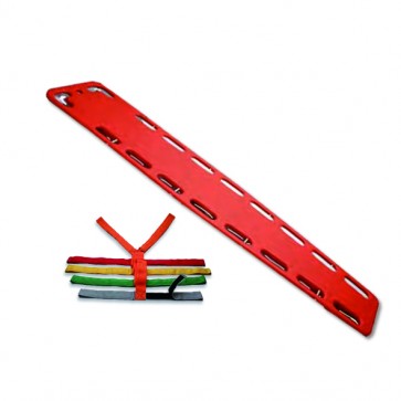 Imagen tabla espinal de rescate con amarre tipo araña normativa EN 1865