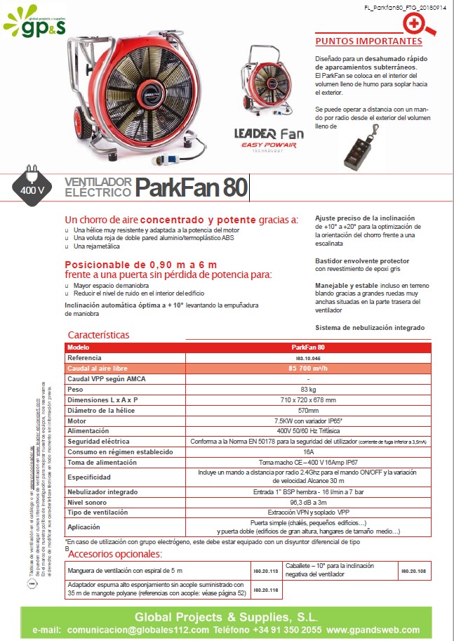 PARK FAN 80