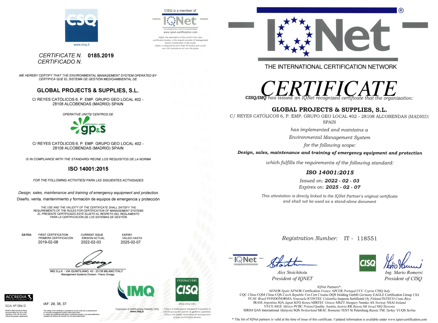 Certificados ISO